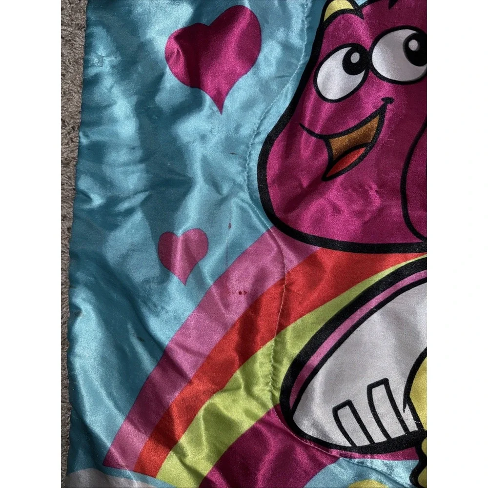 Vintage Dora‎ The Explorer Satin Throw Blanket Multicolored Pink Back 50x40